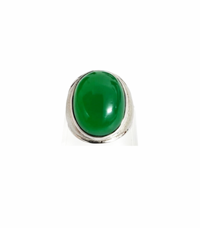 AGATE Natural in Rhodium Plated 925 Sterling Silver Ring (SJ1021)