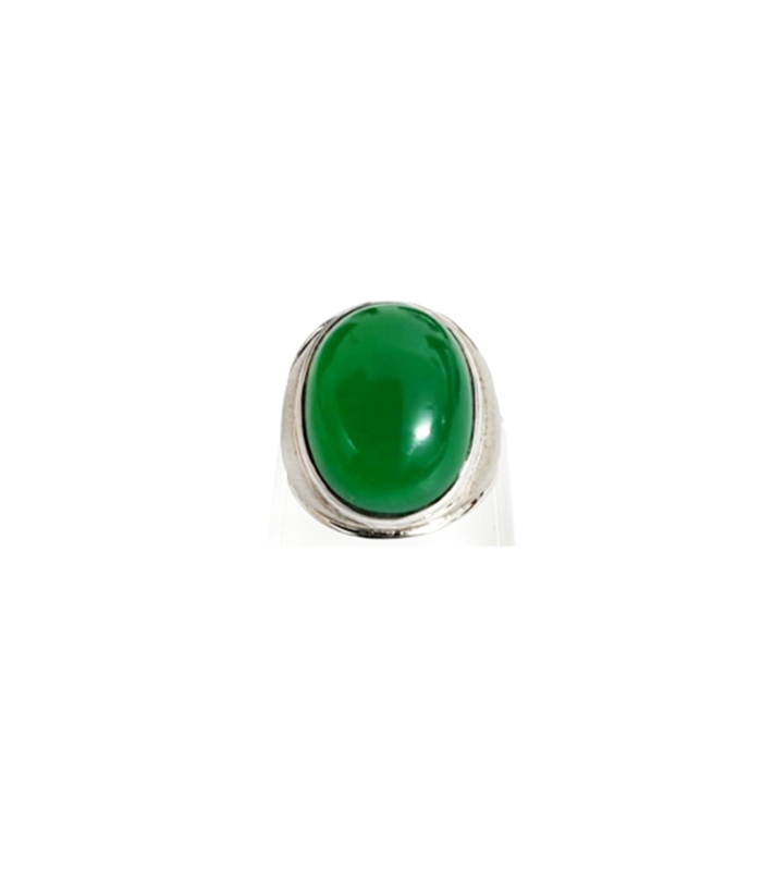 AGATE Natural in Rhodium Plated 925 Sterling Silver Ring (SJ1021)