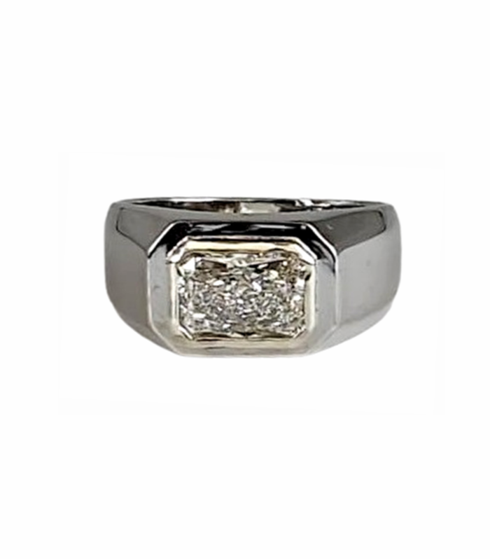 Lab Grown Diamond 2.03cts, VVS-2 - IGI Certified set in 925 Silver Ring (SJ1047)(Video)