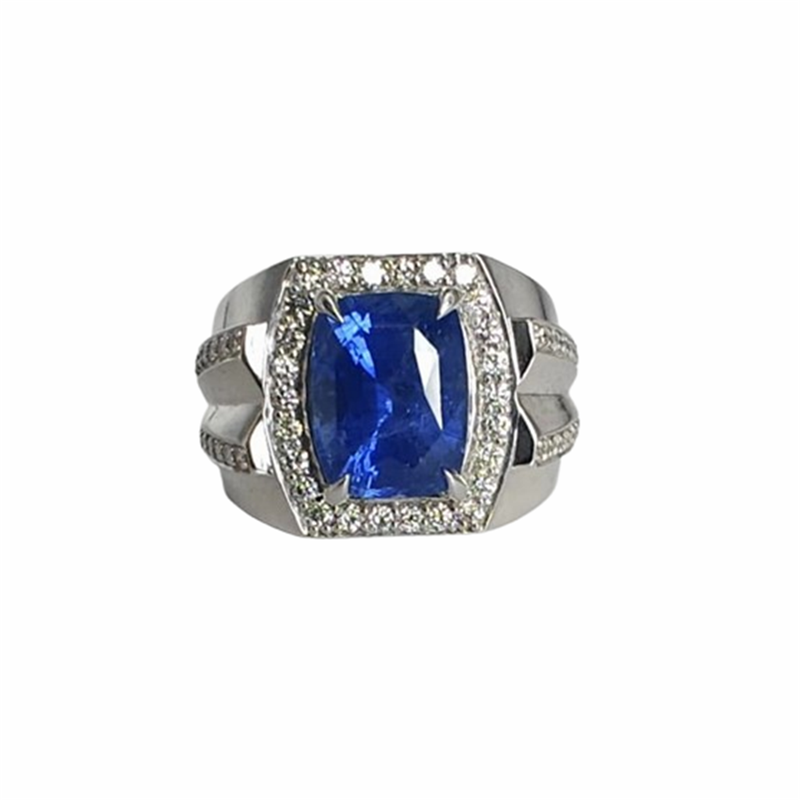 Lab Grown Diamonds set in Rhodium Plated 925 Silver Ring (SJ1048) (Copy)