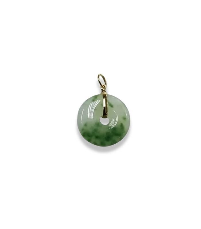 Jade Type-A set in 18K Yellow Gold Pendant (GJ-1-1115)