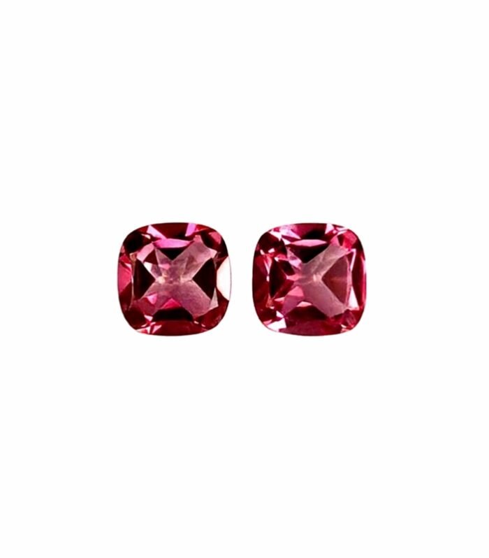 Pink Topaz-CT Pair 2pcs 6.47cts (9x9mm) (G2-4120)