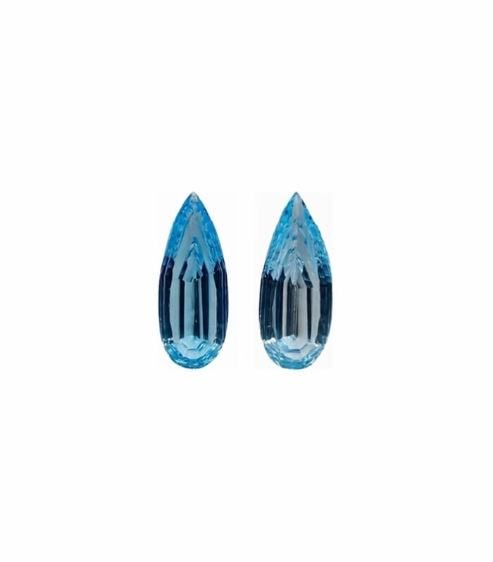 Blue Topaz Pair 2pcs 12.15cts (20x8mm) (G2-4129)