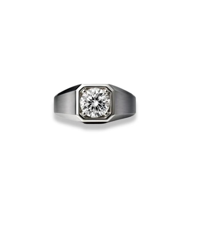 Diamond Lab Grown (IGI) 2.06cts, D-VVS-2, set in Platinum (PT950) Men's Ring (1002) (Video)